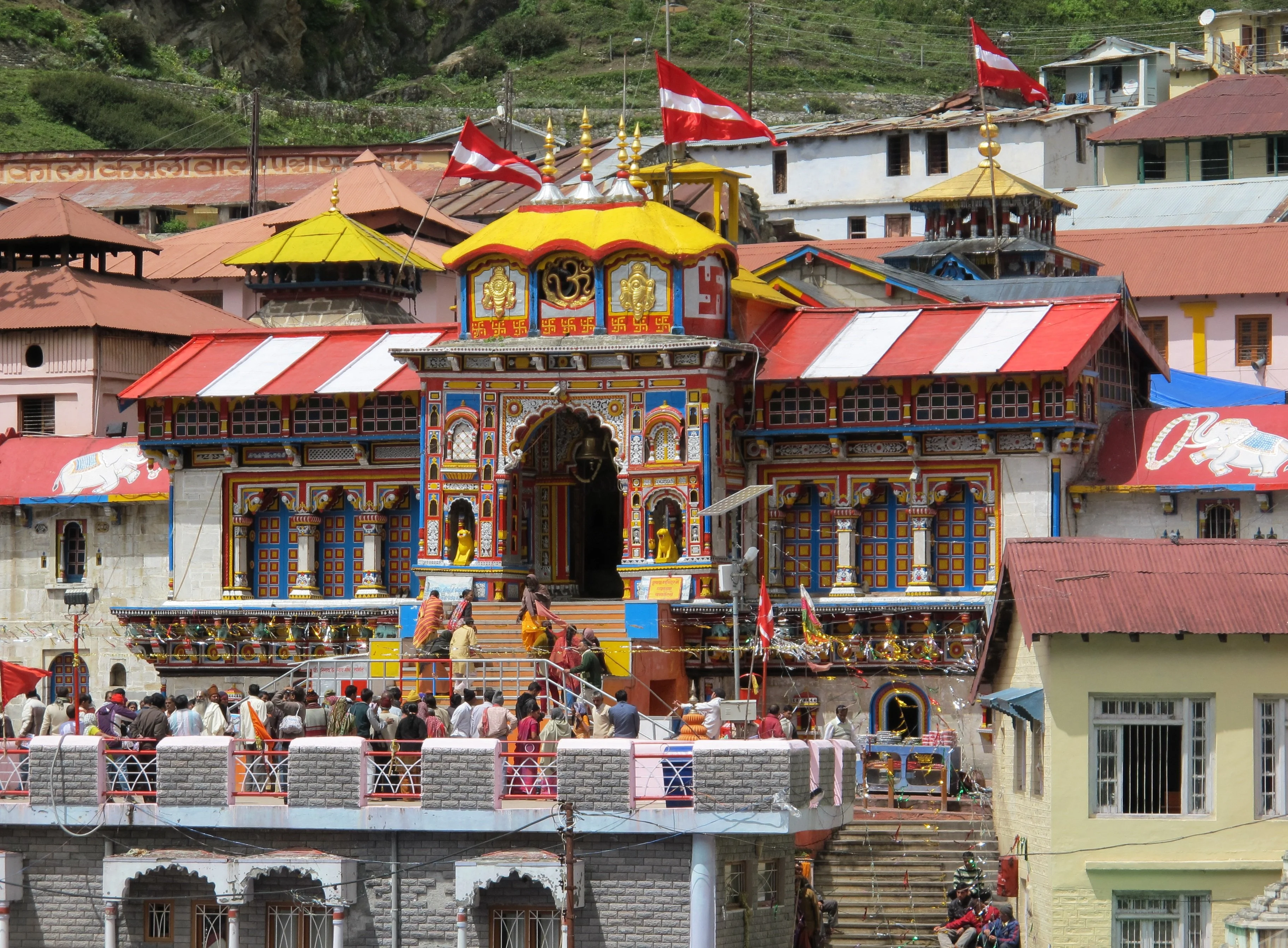 Badrinath Temple and Himalayan landscape