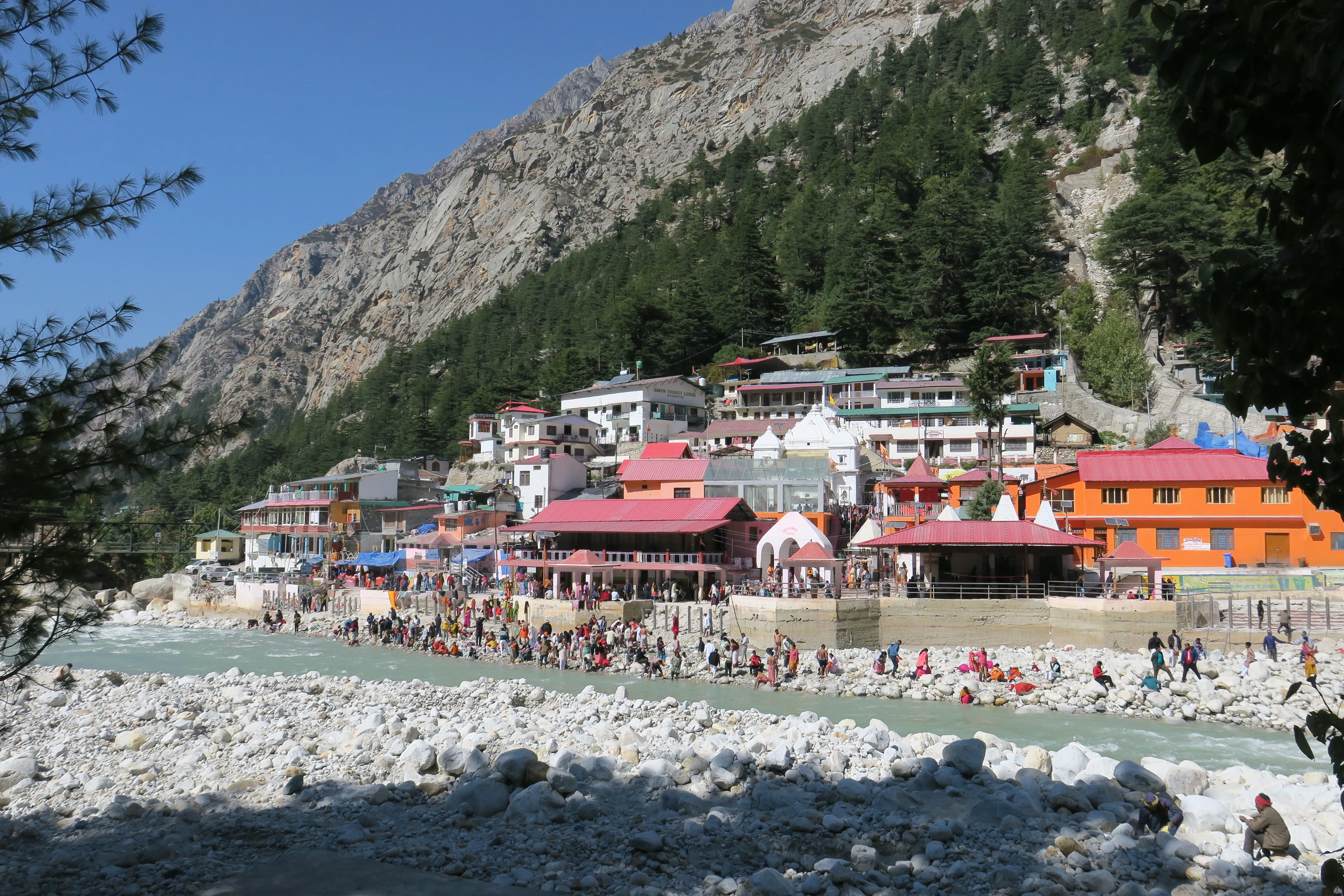 Gangotri Temple and Himalayan landscape